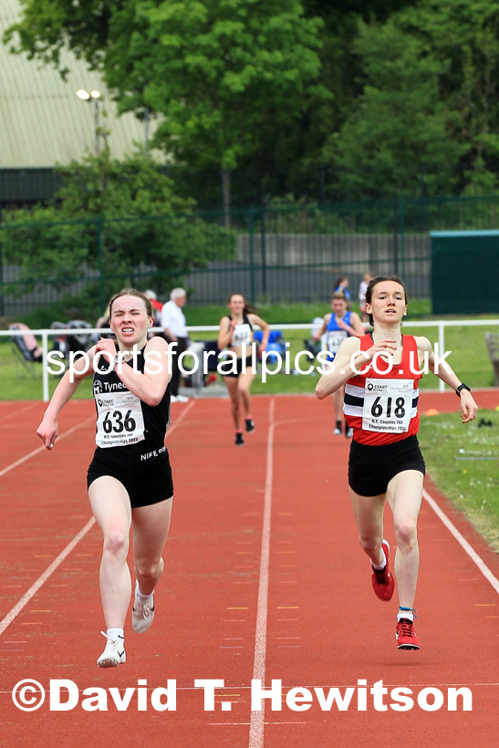 Women and Girls 1500 metres, 2022 North Eastern Track and Field Champs., Middlesbrough. David T. Hewitson/Sports for All Pics